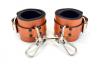 Lined Brown Leather Ankle Bondage Cuffs Sex Toy Product Image 1