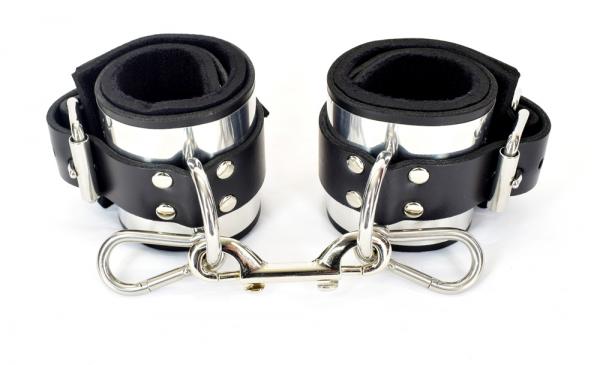 Locking Metal Band Ankle Cuffs Sex Toy Product