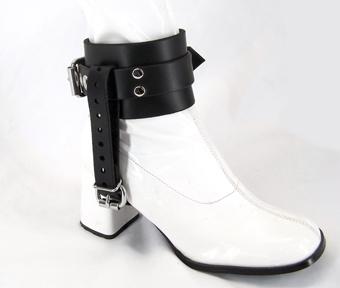 Shoe Lock Ankle Cuffs Black Leather O/S Sex Toy Product