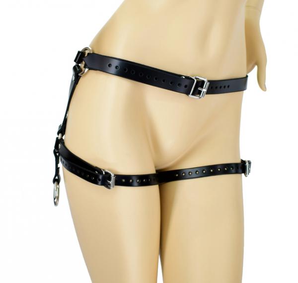 Leather Garter Belt with Restraint Points by Axovus Sex Toy Product