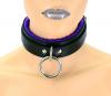 Locking Purple Satin Padded Collar Sex Toy Product Image 1