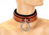 Classic Brown Leather Padded Bondage Collar Sex Toy Product Image 1