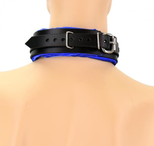 Blue Satin Lined Sub Collar Sex Toy Product