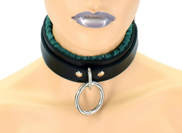 Green Satin Lined Sub Collar Sex Toy Product