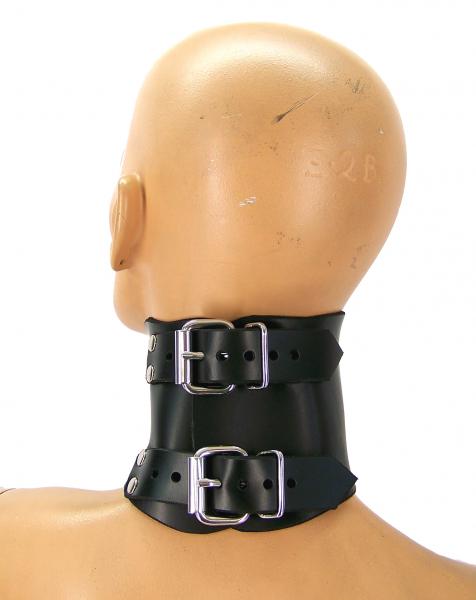 Leather Posture Bondage Collar Sex Toy Product