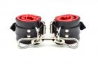 Red Satin Lined Wrist Cuffs Sex Toy Product