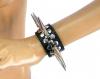 Full Metal Punk Spiked Leather Wristband (Large) Sex Toy Product Image 1