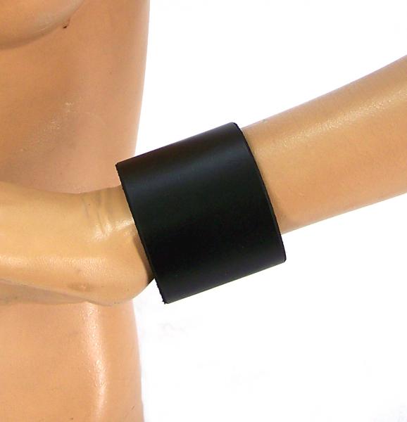 2" Dark Band Black Leather Wristband - Small Sex Toy Product