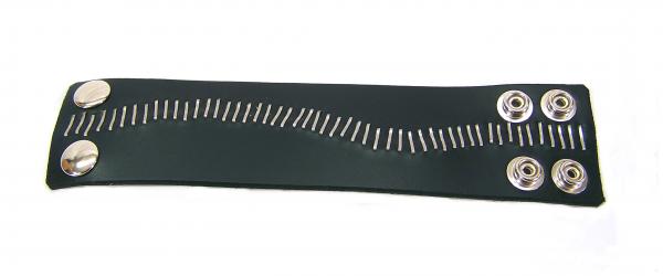 Creepy Staple Leather Wristband-Small Sex Toy Product