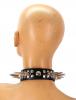 Full Metal Punk Spiked Leather Choker (Large) Sex Toy Product Image 2