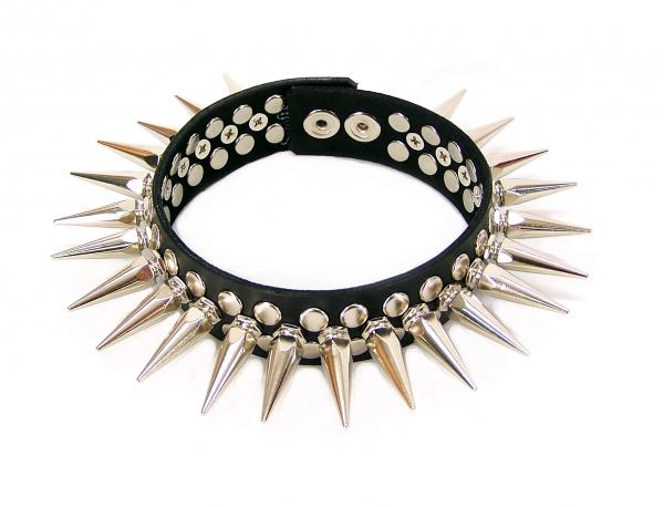 Full Metal Punk Spiked Leather Choker (Small) Sex Toy Product