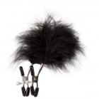 Guilty Pleasure Feathered Nipple Clamps Black Sex Toy Product