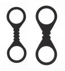 Guilty Pleasure Silicone Wrist and Ankle Cuffs Black Sex Toy Product