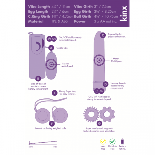 Classic Crystal Couples Kit Kinx Pink Sex Toy Product