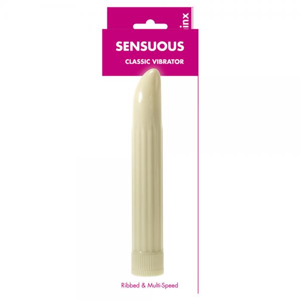 Sensuous Ribbed Vibrator Minx Ivory Sex Toy Product