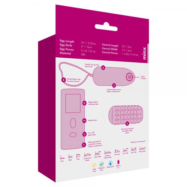 Silky Touch Vibe Wireless Egg Black Minx Sex Toy Product