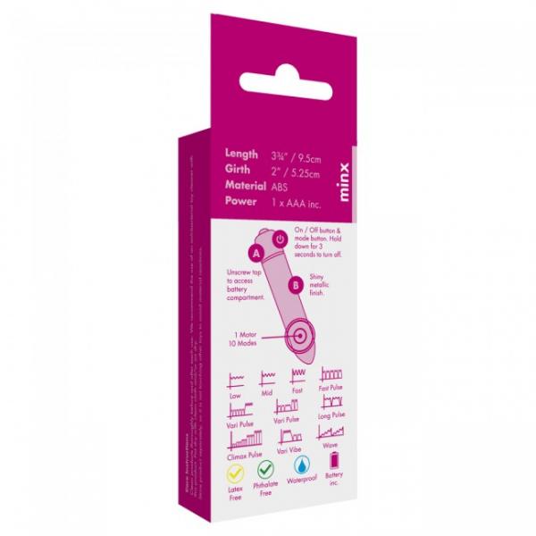 Minx Blossom 10 Mode Bullet Vibe Silver Sex Toy Product