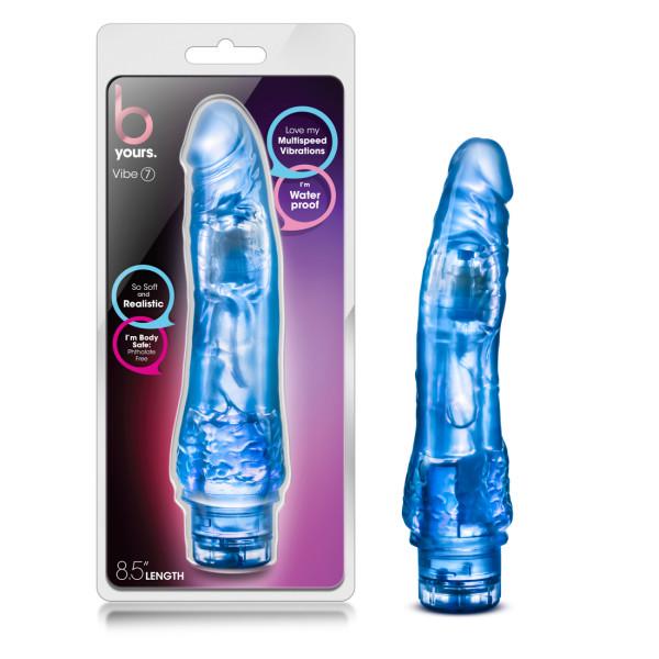B Yours Vibe 7 Blue Vibrating Dildo Sex Toy Product
