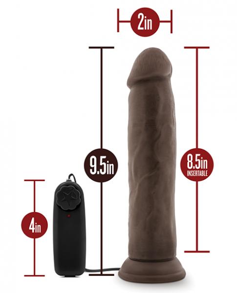 Dr Skin Dr Throb 9.5 inches Vibrating Cock Suction Cup Brown Sex Toy Product