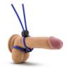Stay Hard Silicone Double Loop Cock Ring Blue Sex Toy Product Image 4