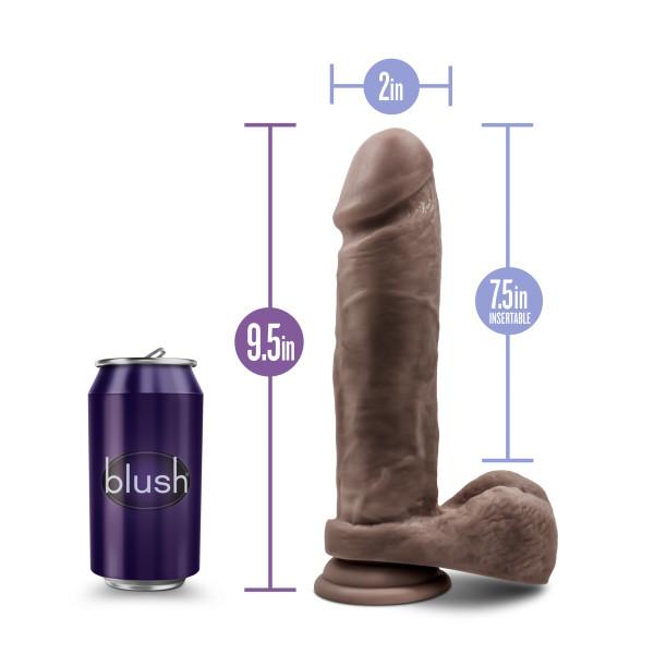 Au Naturel 9.5 Inches Dildo with Suction Cup Brown Sex Toy Product