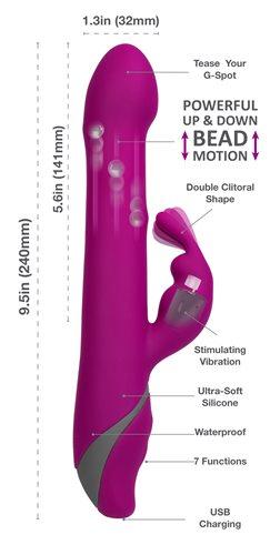 Commotion Rhumba Raspberry Pink Rabbit Vibrator Sex Toy Product