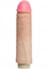 Hard Throb Realistic Vibrator With Sleeve 7 Inches Beige Sex Toy Product