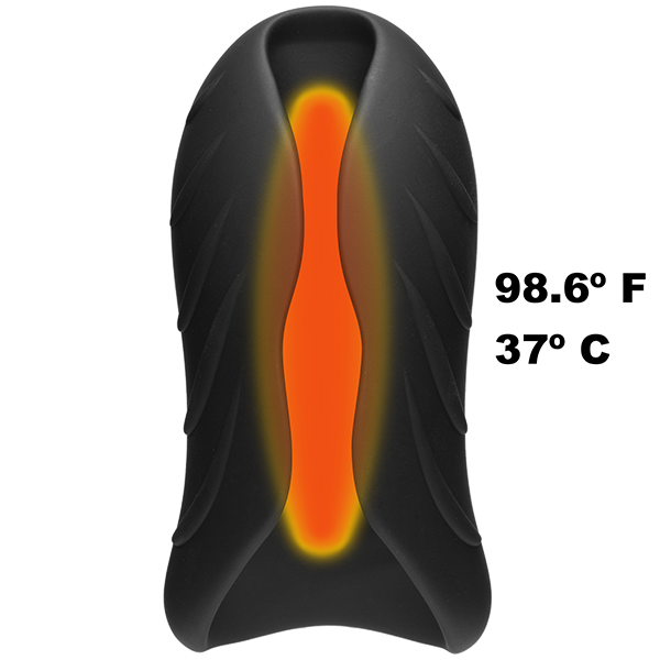Optimale Secondskyn Vibrating Warming Stroker Black Sex Toy Product