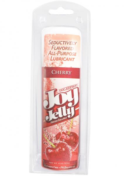 Joy Jelly Flavored Water Based Lubricant Cherry 4 Ounce Sex Toy Product