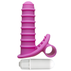 Mood Euphoric Ridged Pink Finger Vibrator Sex Toy Product
