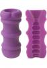 Mood Pleaser Thick Ribbed Purple Masturbator Sex Toy Product Image 3