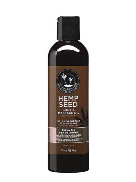 Massage And Body Oil With Hemp Seed Skinny Dip 8 Ounce Sex Toy Product