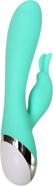 The Silicone Rechargeable Bunny Vibrator Green Sex Toy Product