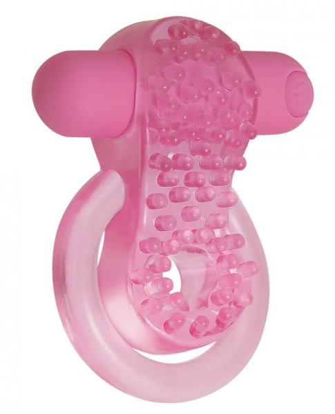 Rechargeable Couples Enhancer Pink Vibrating Ring Sex Toy Product