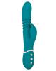 Eve's Rechargeable Thrusting Rabbit Vibrator Green Sex Toy Product Image 4