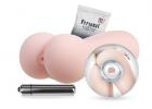 Bubble Butt Stroker With Bullet Vibrator Beige Sex Toy Product