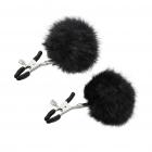 Sincerely Fur Nipple Clips Black Sex Toy Product