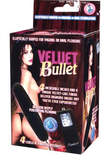 Velvet Bullet Vibrator Waterproof 4 Inch Black Sex Toy Product