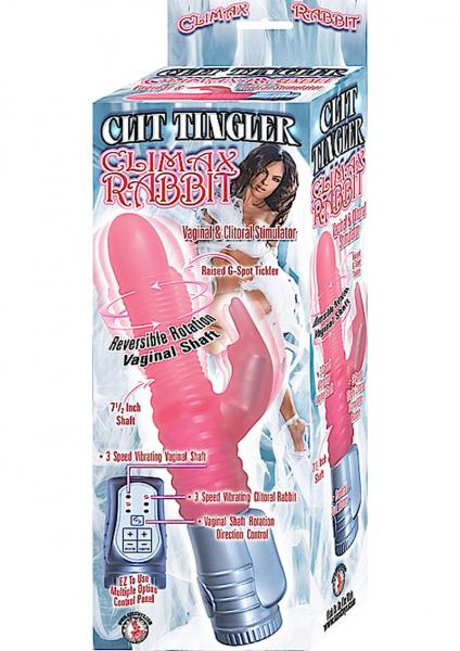 Clit Tingler Climax Rabbit 7.5 Inch Pink Sex Toy Product