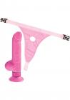 Vibrating G-Spot Dong With Adjustable Harness Waterproof 7 Inch - Pink Sex Toy Product