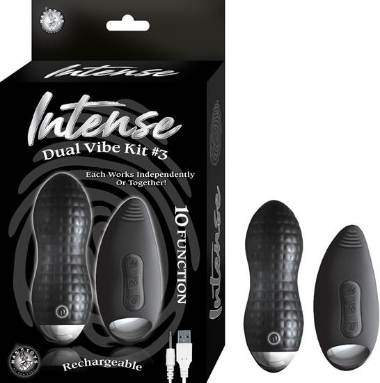 Intense Dual Vibe Kit 3 Black Sex Toy Product