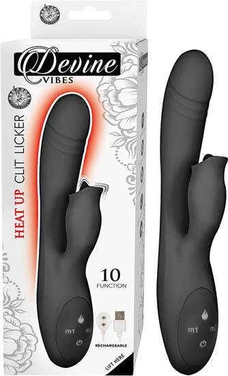 Devine Vibes Heat Up Clit Licker Black Sex Toy Product