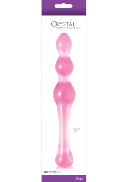 Crystal Premium Glass Kegel Wand Pink 7.5 Inch Sex Toy Product