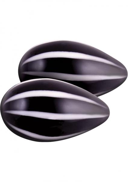 Crystal Premium Glass Eggs Black 1.75 By 1 Inch Sex Toy Product