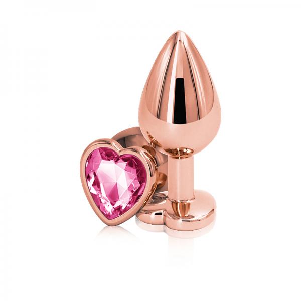 Rear Assets Rose Gold Heart Med Pink Sex Toy Product