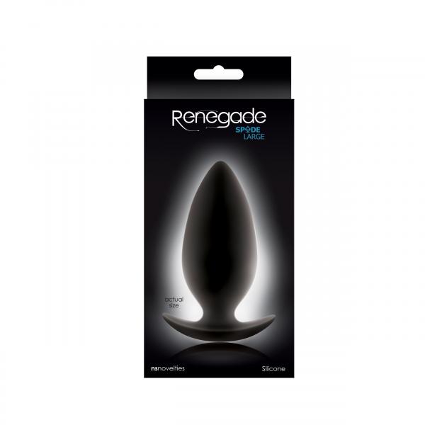 Renegade Spades Large Black Butt Plug Sex Toy Product