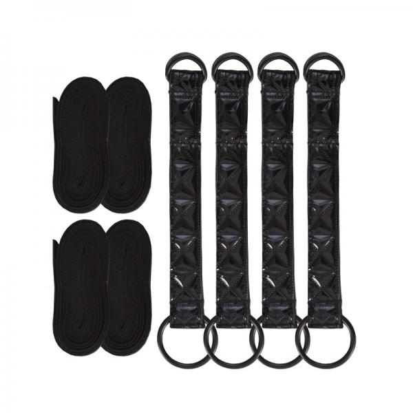 Sinful Bed Restraint Straps Black Sex Toy Product