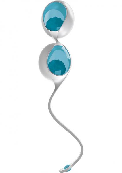 Ovo L1 Silicone Love Balls Waterproof White And Light Blue Sex Toy Product