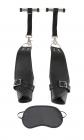 Deluxe Door Cuffs Black Leather Sex Toy Product
