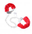 Fetish Fantasy Furry Leg Cuffs Red Sex Toy Product